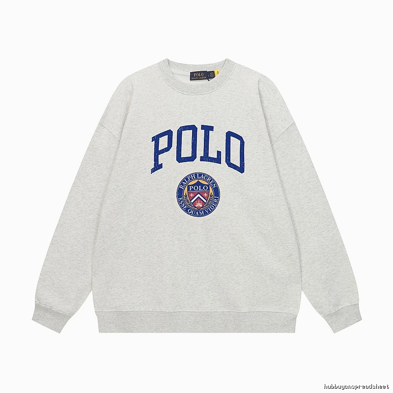 Ralph Lauren Polo series minimalist light gray sweatshirt