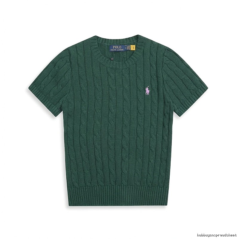 Ralph Lauren Polo Series Retro Style Dark Green Knitted Sweater