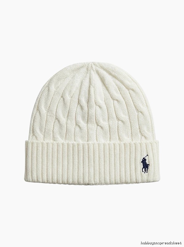 Ralph Lauren Polo White Knitted Hat