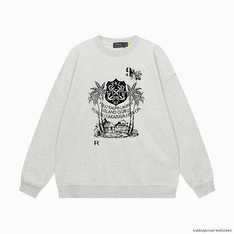 Ralph Lauren retro-style light gray sweatshirt