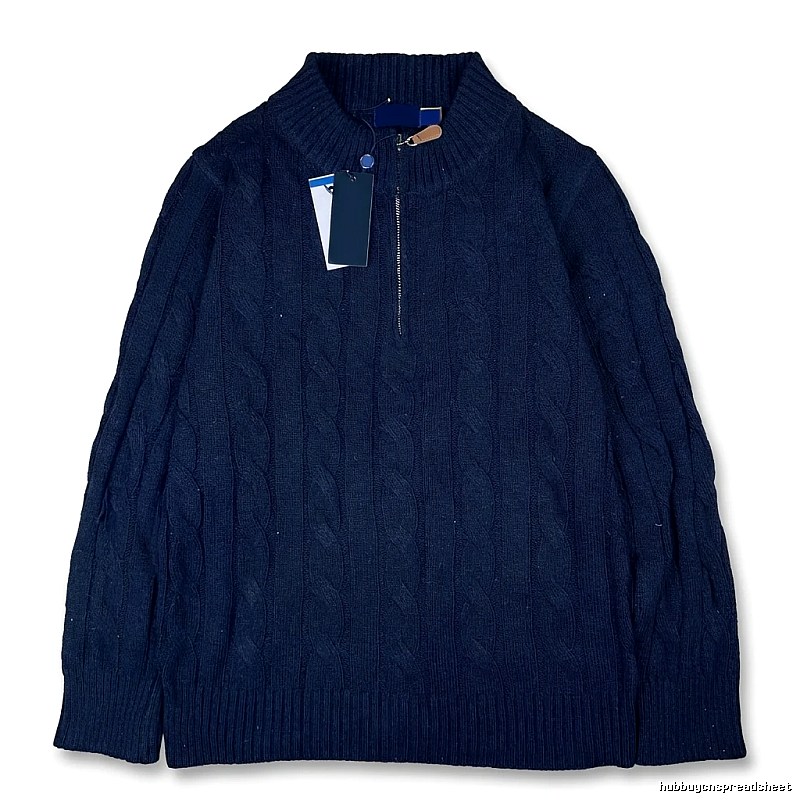 Ralph Lauren retro-style navy blue sweater