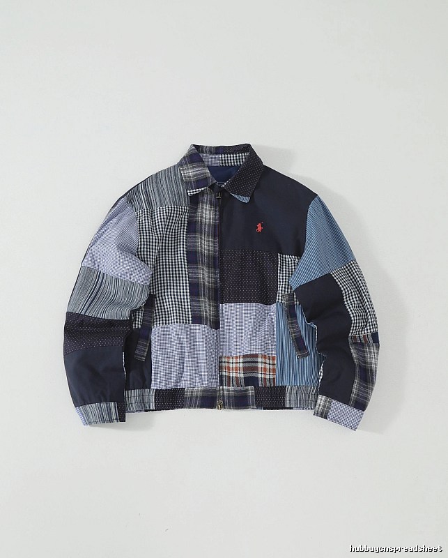 RalphLauren Blue Mixed Plaid Patchwork Shirt Jacket Gift Edit