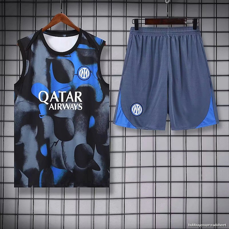 Real Madrid Classic Training jersey set Navy Sleeveless Top with Travel-Friendly Style