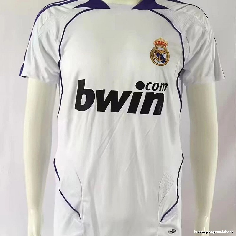 Real Madrid Resort Retro Teka soccer jersey White Retro Football for Travel Looks