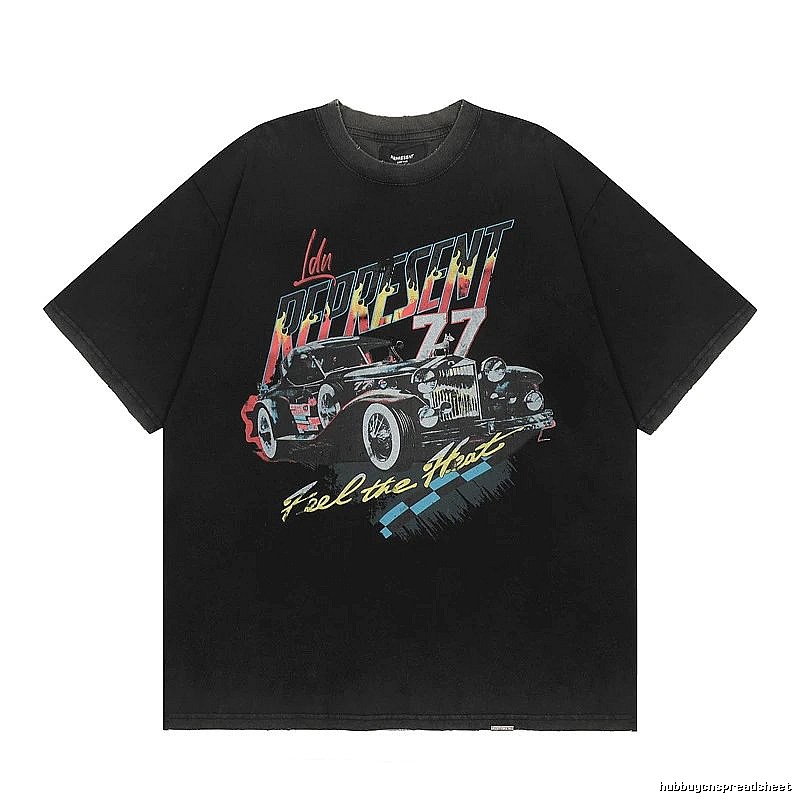 Represent American Retro Classic Car Black T-Shirt