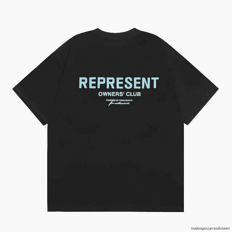 Represent Black Style 868 Owners Club T-Shirt Daily Styling Logo