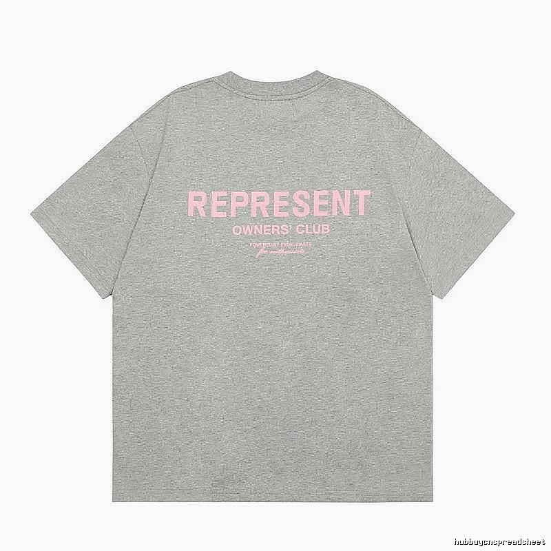 Represent Gray Style 868 Owners Club T-Shirt Layered Outfit Logo