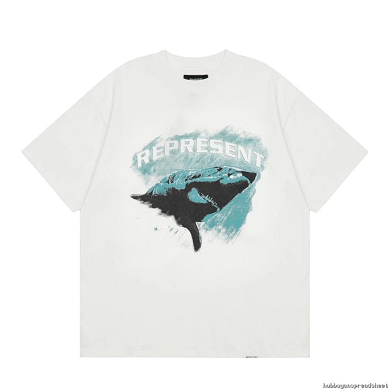 Represent Orca Print Vintage Style White T-Shirt