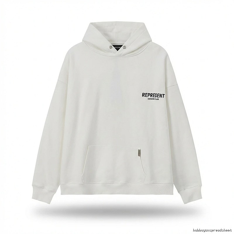 REPRESENT Simple Style White Hoodie