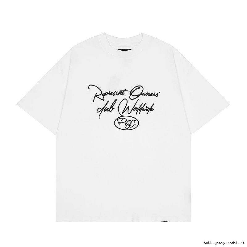 Represent White Style 805 Owners Club T-Shirt Clean Colorway Logo