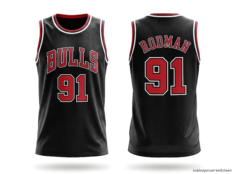 Retro-style jersey of Dennis Rodman of the Michael Jordan