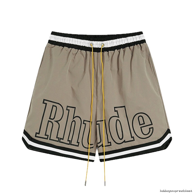 RHUDE sporty khaki shorts