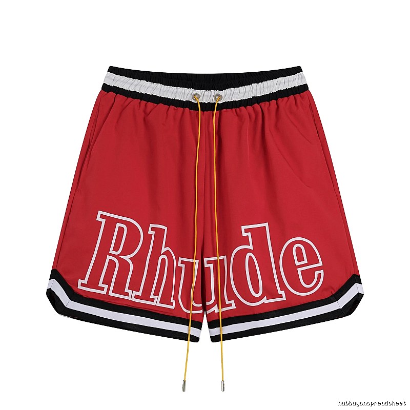 RHUDE sporty red shorts