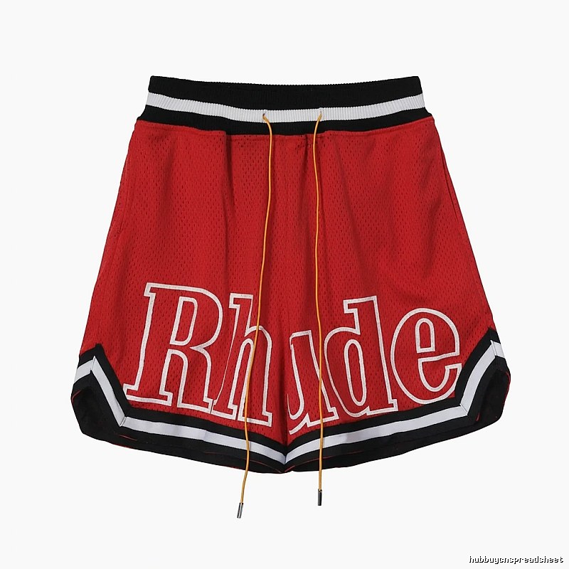 RHUDE sporty red shorts