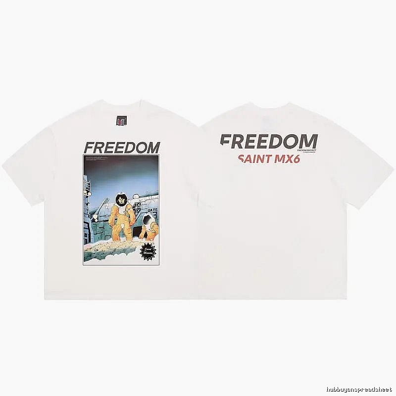 SAINT MX6 Vintage Print White T-Shirt