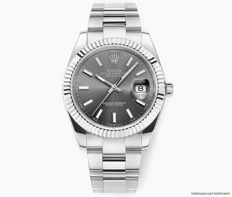 Silver And Gray Rolex Datejust Automatic Watch for occasion