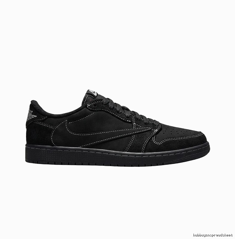 Simple Black Jordan AJ1 Sneakers