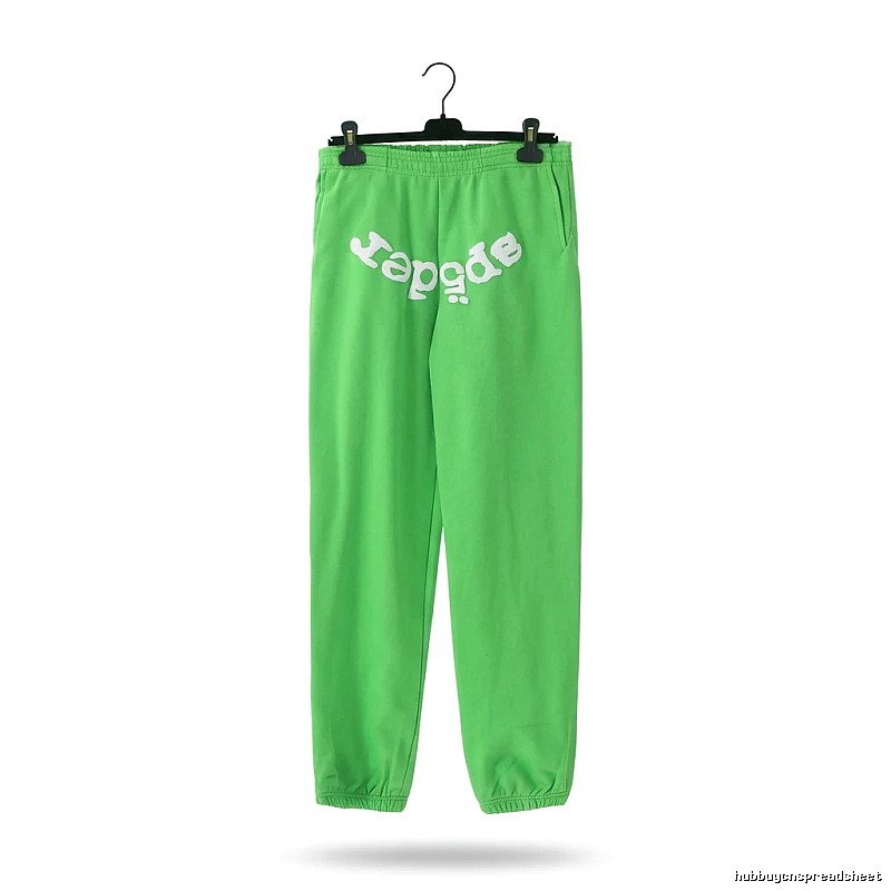 Sp5der Fluorescent Green Trendy Pants