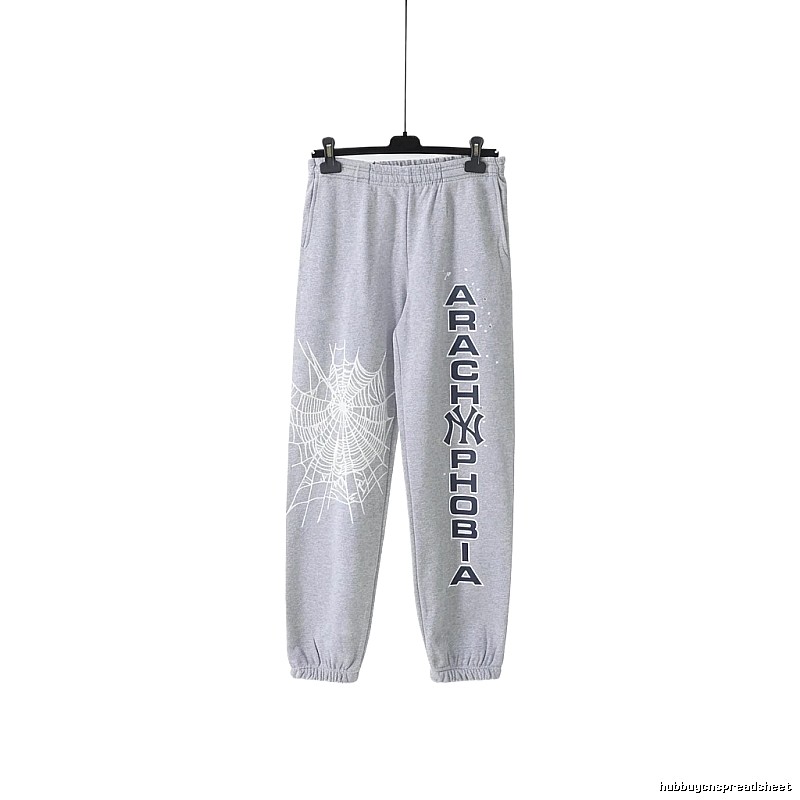 Sp5der Grey Trendy Sweatpants