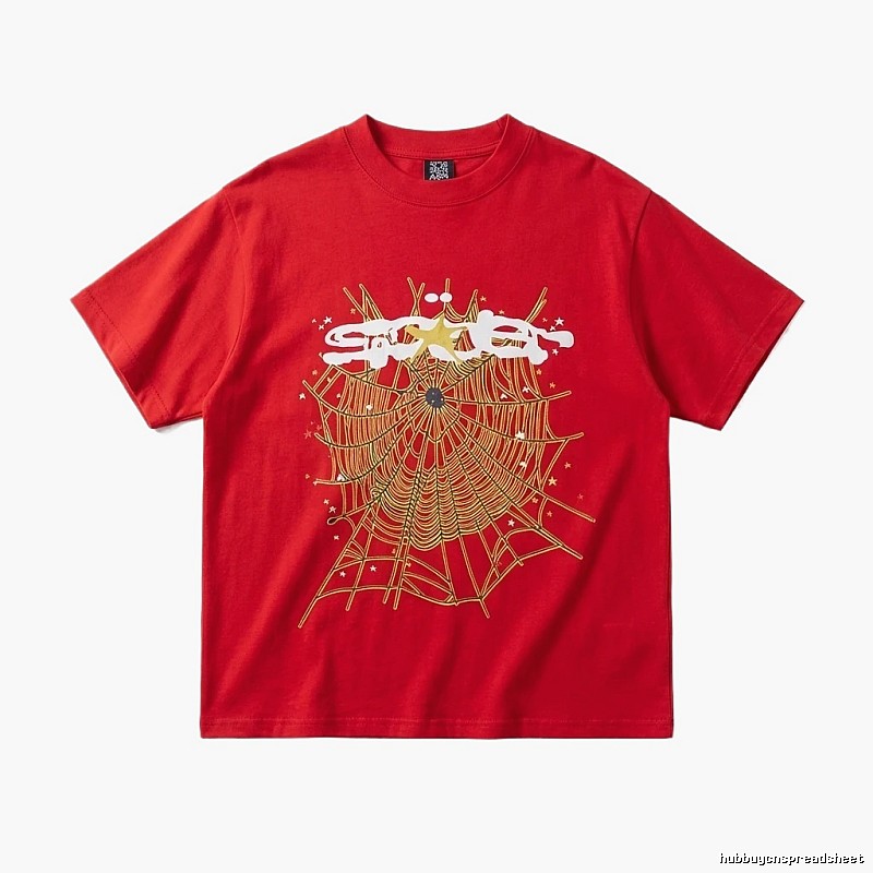 Sp5der Spider Series Red Trendy T-shirt