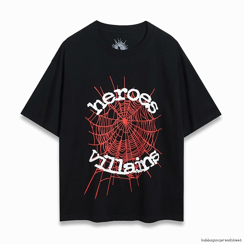 Sp5der Spider Web Style Black T-shirt