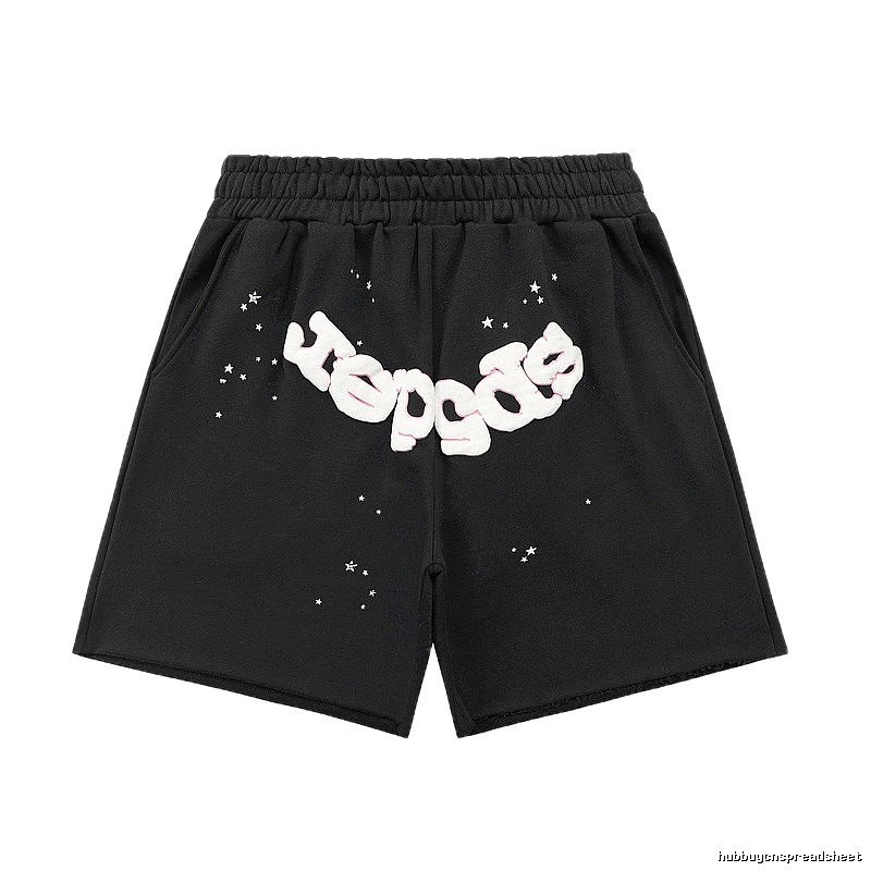 Sp5der star print wind shorts