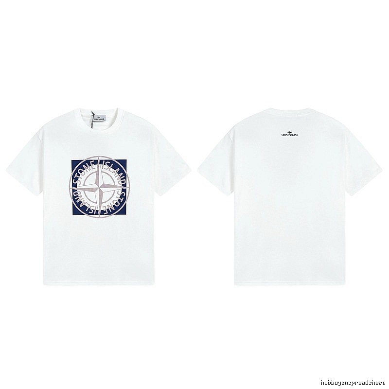 Stone Island Compass Collection Street Style White T-Shirt