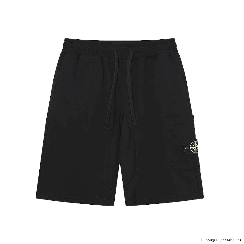 Stone Island Compass Collection Workwear Style Black Shorts