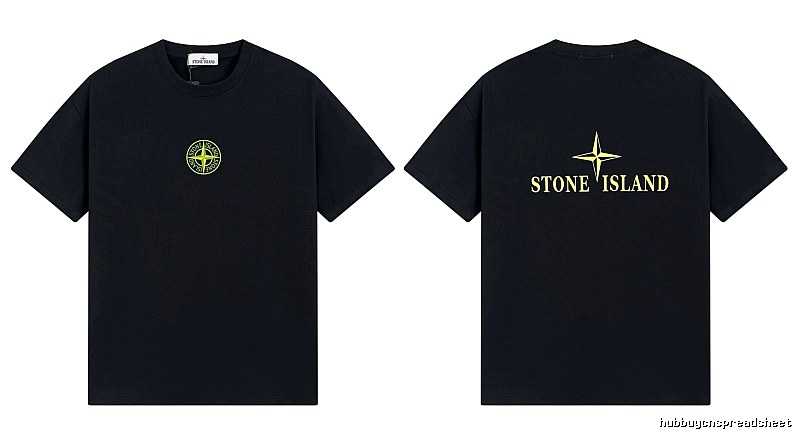 Stone Island Compass Series Streetwear Black Short Sleeve T-Shirt