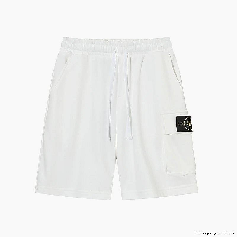Stone Island Compass Series Workwear Style White Shorts
