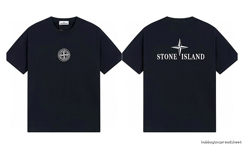 Stone Island Compass Street Style Black Short Sleeve T-shirt