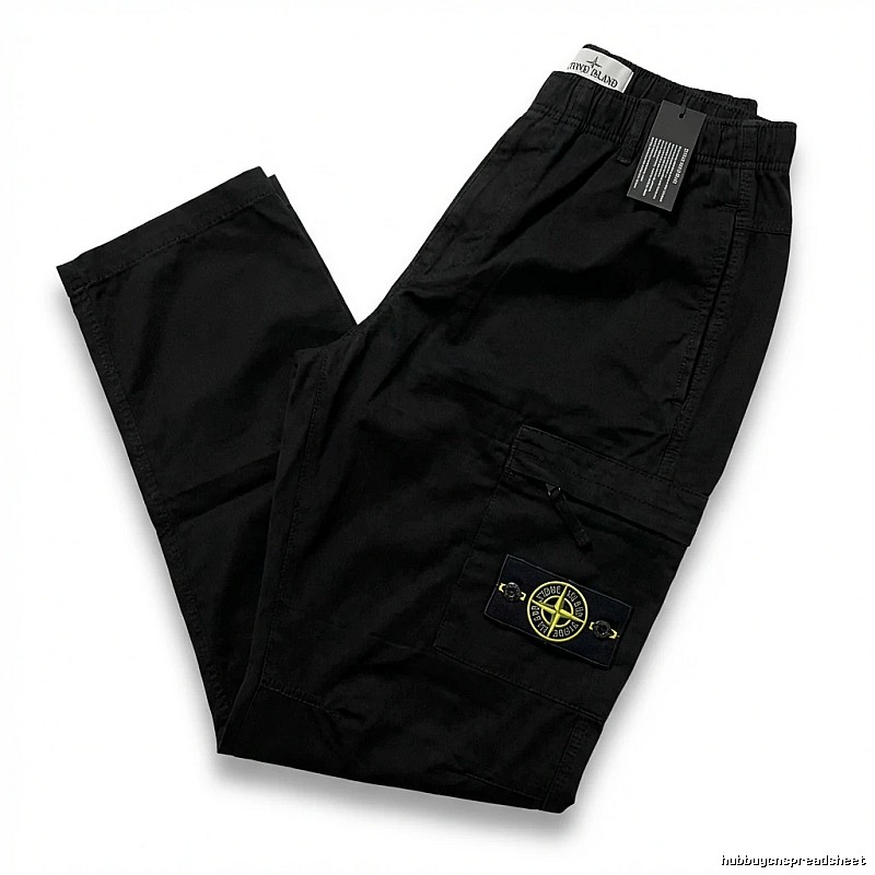 Stone Island functional style black long trousers