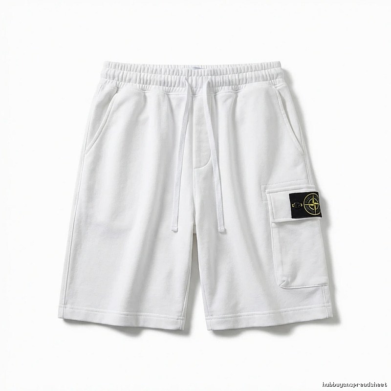 Stone Island functional style white shorts