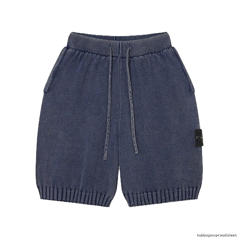 Stone Island Knit Casual Style Navy Blue Shorts