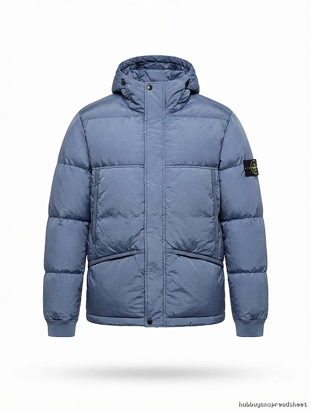 Stone Island series trendy brand light blue down jacket