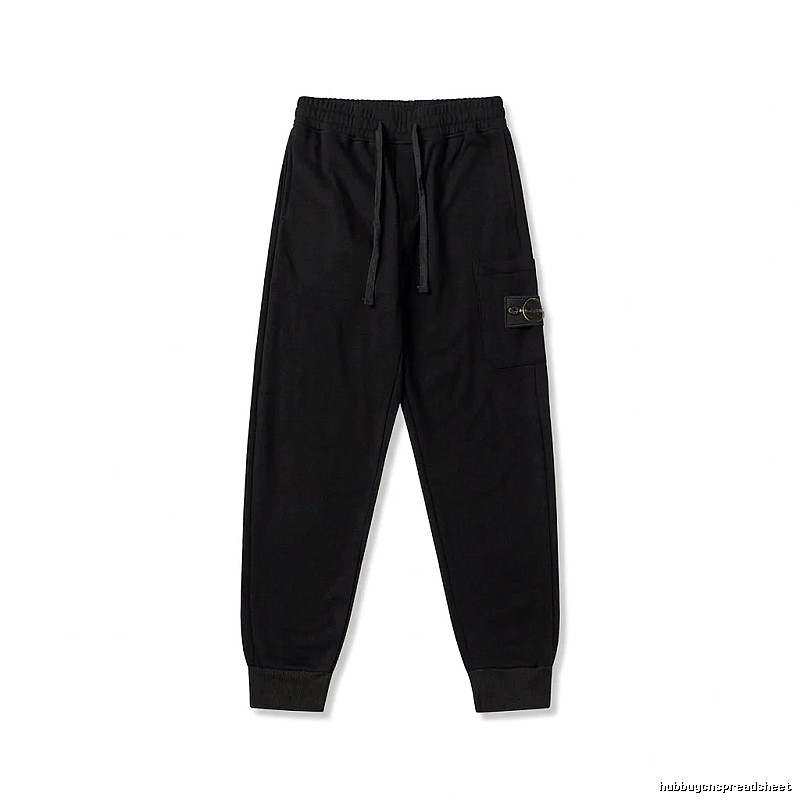 Stone Island workwear-style black sweatpants