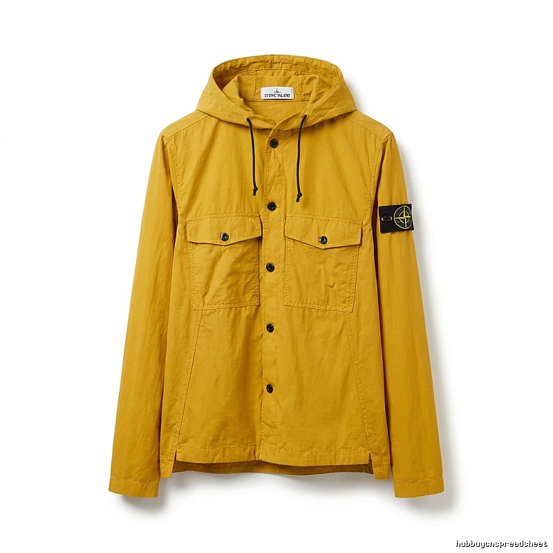 Stone Island workwear-style yellow coat