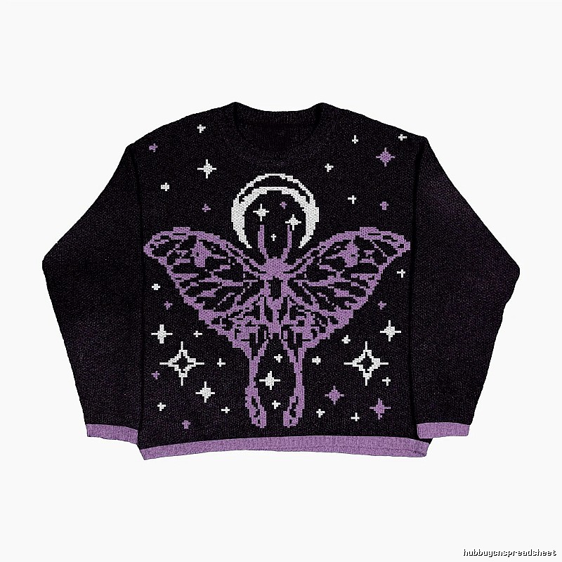 Streetwear Anime graphic sweater Black Knit Top with Logo Accent