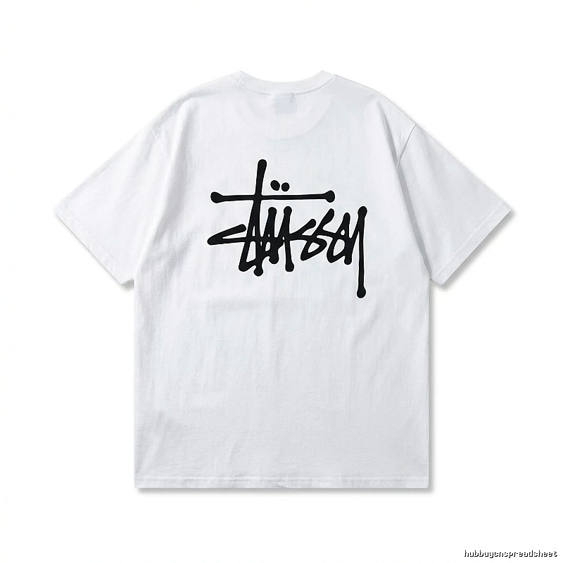 Stussy basic graffiti-style white T-shirt