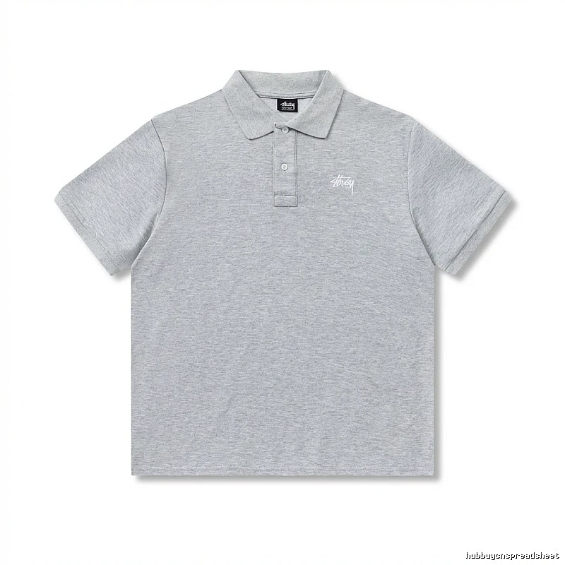 Stussy basic grey Polo shirt