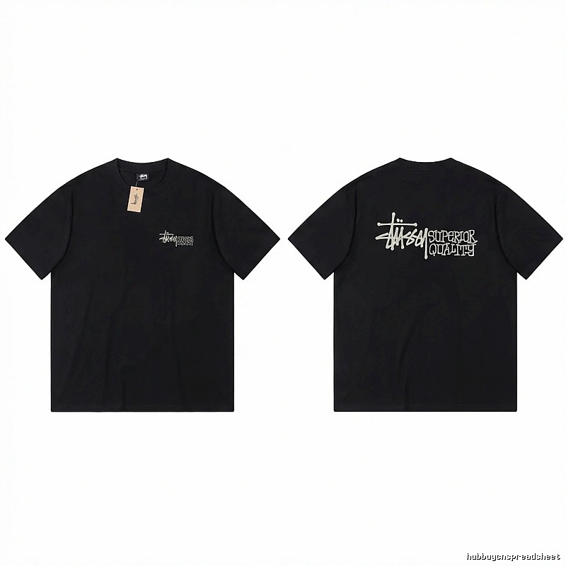 Stussy basic simple style black T-shirt