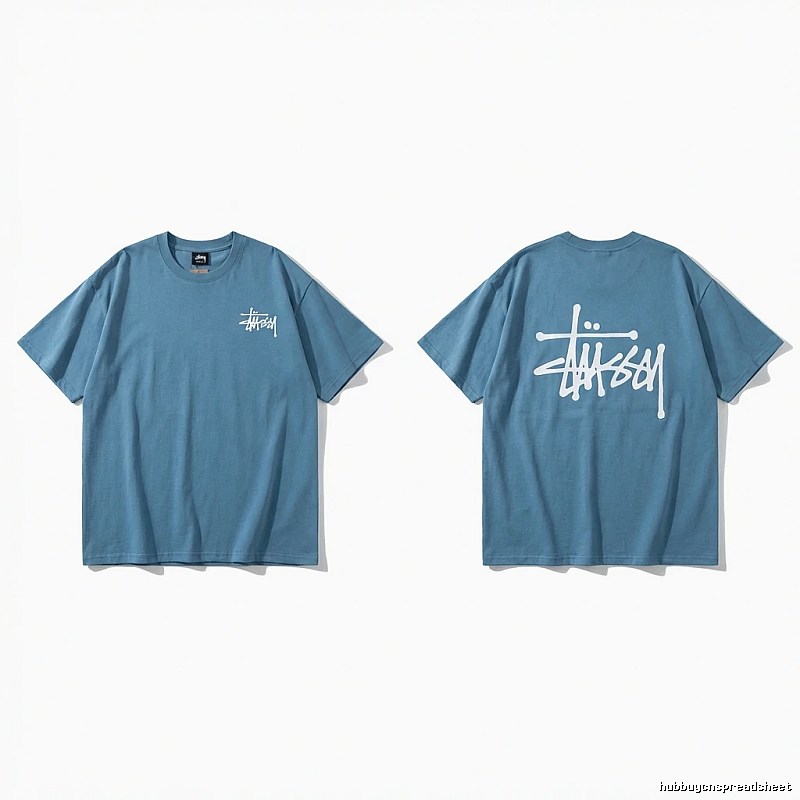 Stussy basic simple style blue T-shirt