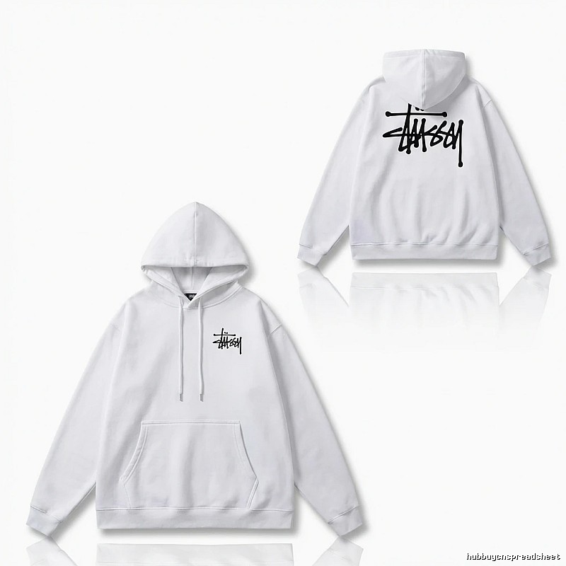Stussy basic style simple white sweatshirt
