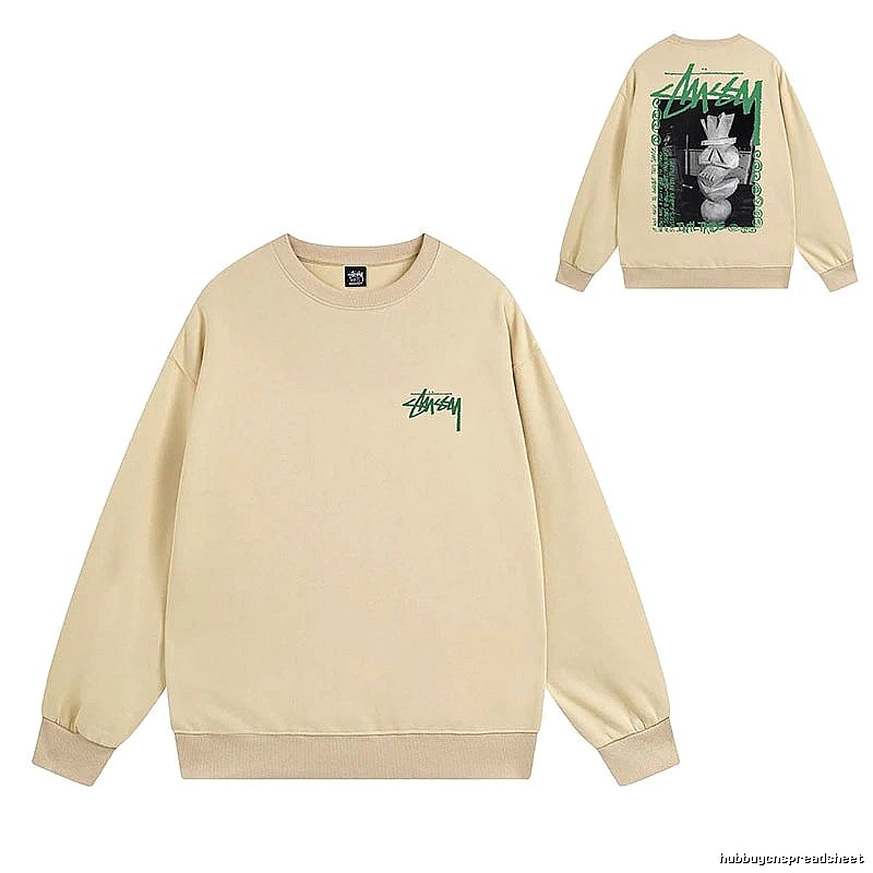 Stussy Beige Style 540 Graphic SweatShirt Signature Detail