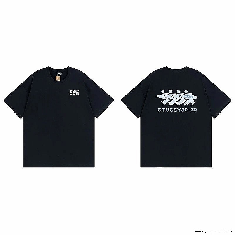 Stussy Black Spider Graphic T-Shirt Modern Fit Logo