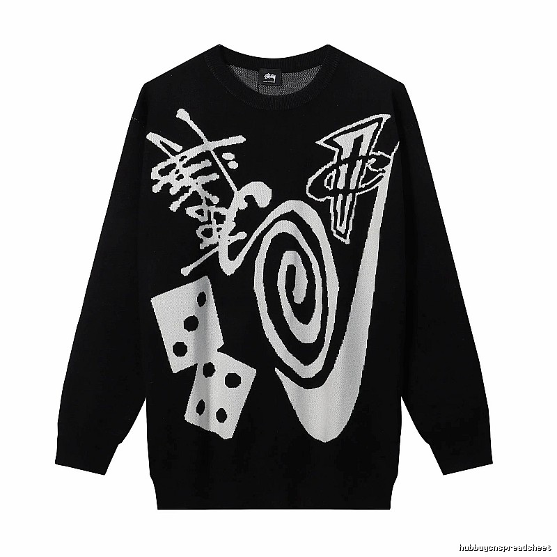 Stussy Black Swirl Graphic SweatShirt Commuter Look