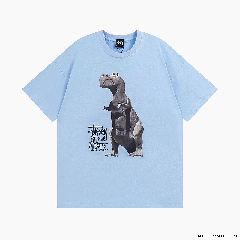 Stussy Blue Spider Graphic T-Shirt Signature Detail Logo