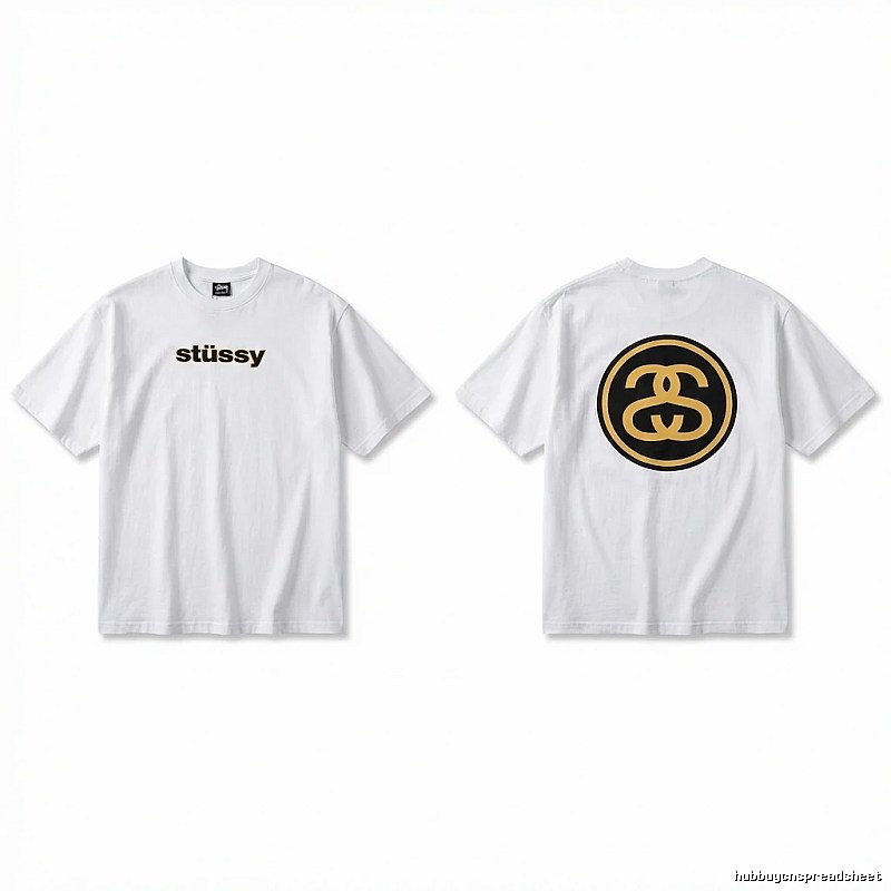 Stussy classic simple white T-shirt