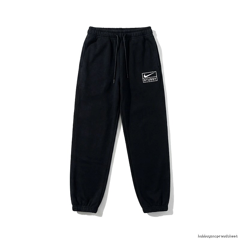 Stussy Co-branded Casual Black Sweatpants