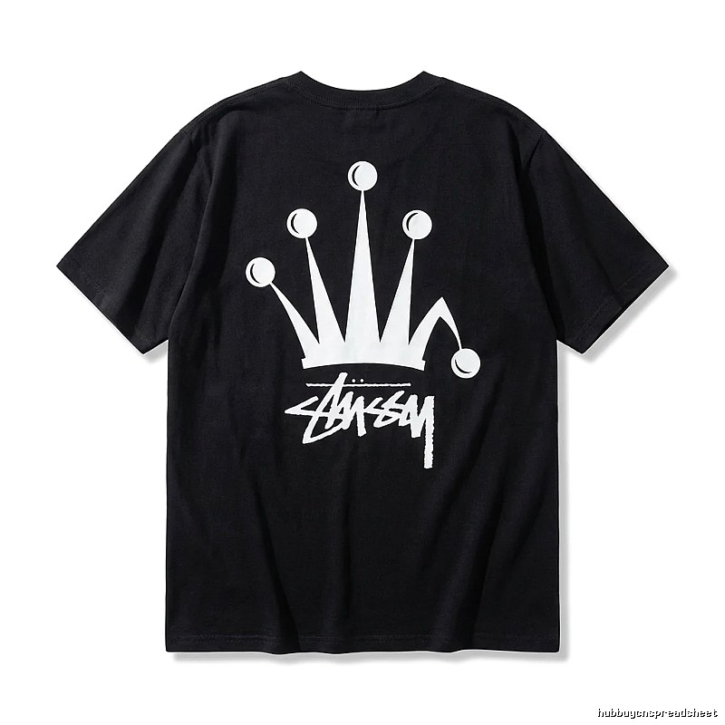 Stussy Crown Trendy Black T-shirt